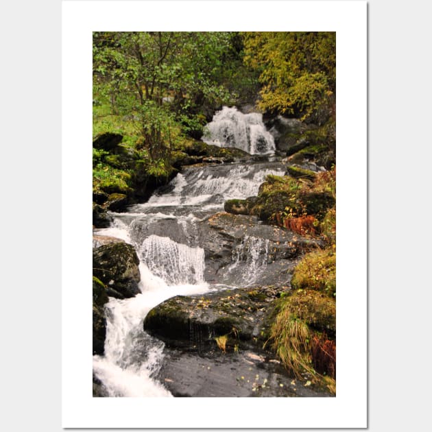 Waterfall Flamsdalen Valley Flam Norway Scandinavia Wall Art by AndyEvansPhotos